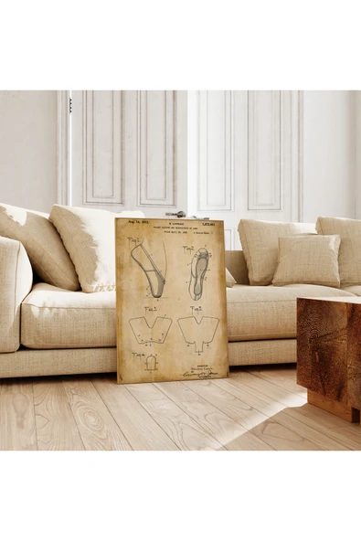 Pegziz Dekoratif Sanatsal Bale Ayakkabısı Patent Posteri 50x70cm. ürün görseli 1