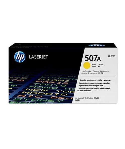 HP CE402A Yellow Toner Kartuş (507A) ürün görseli 1