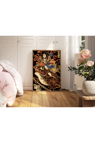 Pegziz Japon Gravür Sanatı Dekoratif Poster 60x90cm. ürün görseli 1