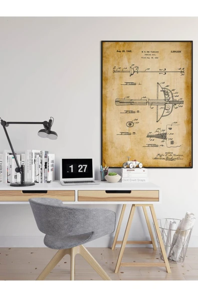 Pegziz Dekoratif Sanatsal Tatar Yayı Patent Posteri 50x70cm. ürün görseli 1