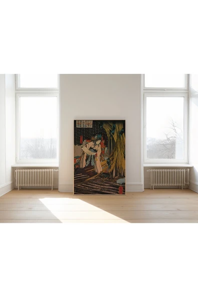 Pegziz Japon Gravür Sanatı Dekoratif Poster 60x90cm. ürün görseli 1