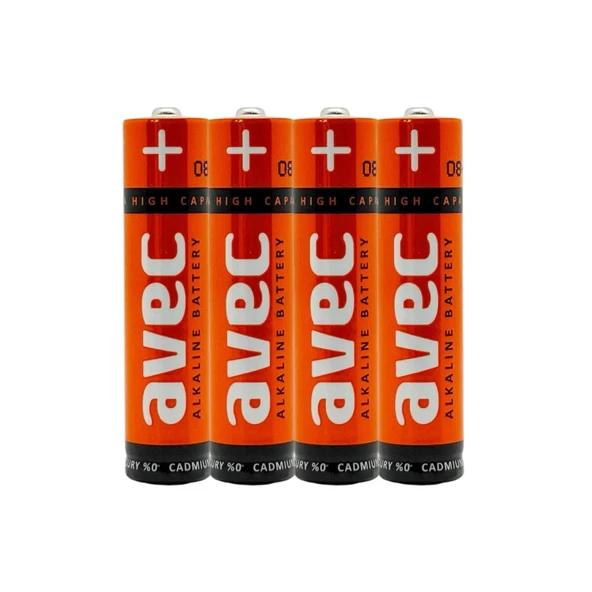 AVEC LR03 ALKALİN İNCE PİL 4LÜ BLS. ürün görseli 1