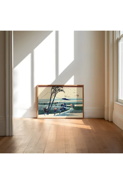 Pegziz Japon Gravür Sanatı Dekoratif Poster 60x90cm. ürün görseli 1