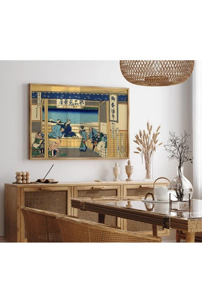 Pegziz Japon Gravür Sanatı Dekoratif Poster 60x90cm. ürün görseli 1