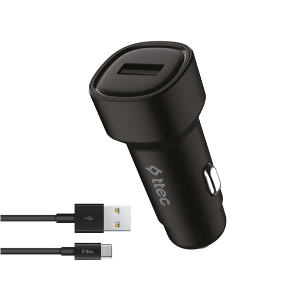 TTEC 2CKS30CS 2.4A ARAÇ Ş.CİHAZI+USB-C KABLO ürün görseli 1