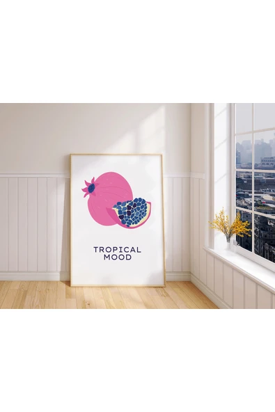 Pegziz Tropikal Meyve Sanatsal Poster 50x70 Cm ürün görseli 1
