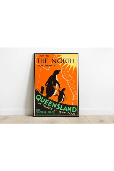 Pegziz Avustralya Vintage Sanatsal Poster 40x50cm. ürün görseli 1