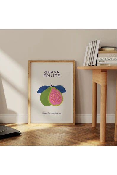 Pegziz Tropikal Guava Meyvesi Sanatsal Poster 50x70 cm ürün görseli 1