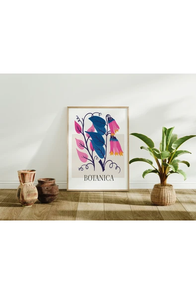 Pegziz Sanatsal Çiçek Duvar Dekor Posteri 60x90cm. ürün görseli 1
