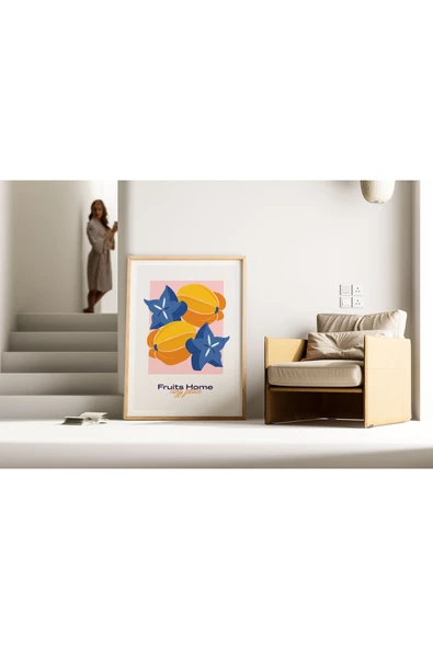 Pegziz Tropikal Ake Meyvesi Sanatsal Poster 50x70cm ürün görseli 1