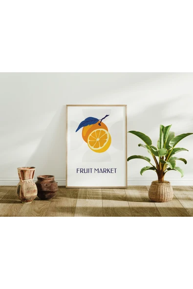 Pegziz Portakal Sanatsal Duvar Dekor Poster 50x70 Cm ürün görseli 1