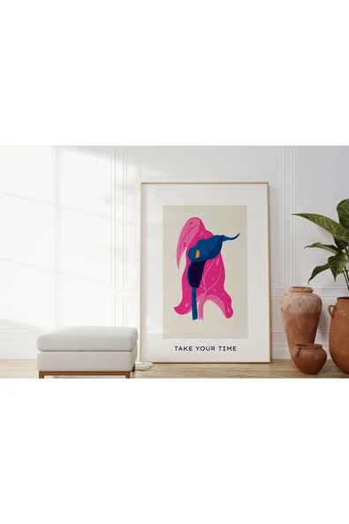 Pegziz Sanatsal Çiçek Duvar Dekor Posteri 60x90cm. ürün görseli 1