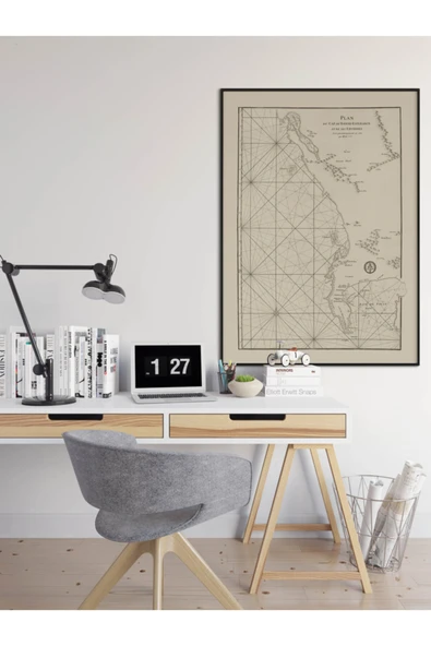 Pegziz Güney Afrika 1752 Haritası Sanatsal Duvar Dekorasyon Poster 60x90cm. ürün görseli 1