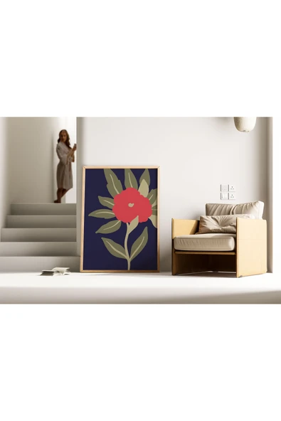 Pegziz Sanatsal Çiçek Duvar Dekor Posteri 60x90cm. ürün görseli 1
