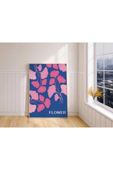Pegziz Sanatsal Çiçek Duvar Dekor Posteri 60x90cm. ürün görseli 1