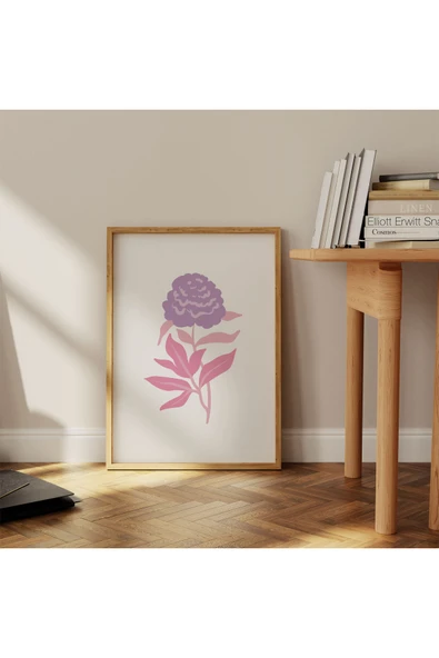Pegziz Sanatsal Çiçek Duvar Dekor Posteri 60x90cm. ürün görseli 1