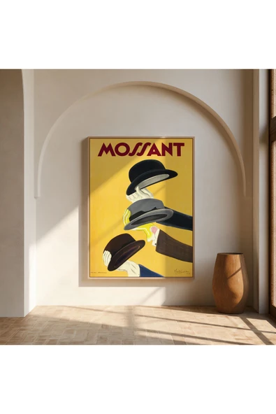Pegziz Dekoratif Vintage Şapka Reklam Afişi Poster 50x70cm. ürün görseli 1