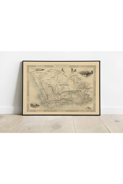 Pegziz Asya Kıtası 1851 Haritası Sanatsal Duvar Dekorasyon Poster 60x90cm. ürün görseli 1
