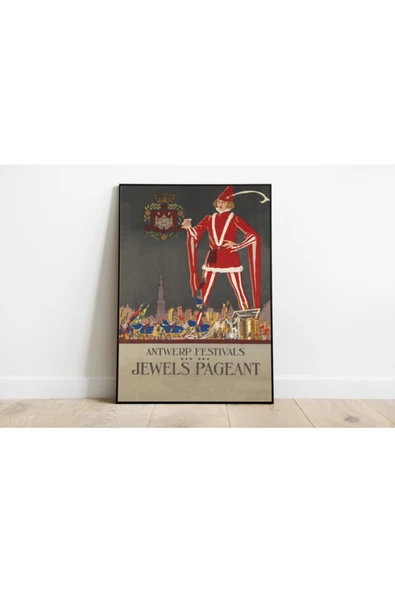 Pegziz Belçika Vintage Sanatsal Poster 60x90cm. ürün görseli 1
