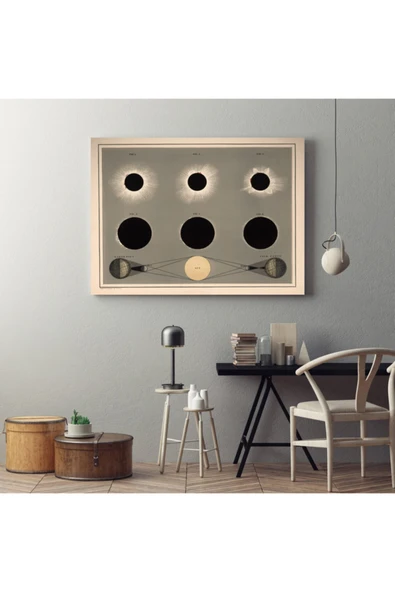 Pegziz Güneş Tutulması Sanatsal Duvar Dekorasyon Poster 60x90cm. ürün görseli 1