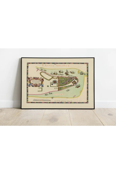 Pegziz New York Şehir Planı Haritası Sanatsal Duvar Dekorasyon Poster 60x90cm. ürün görseli 1