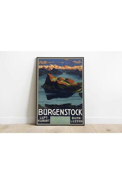 Pegziz Isviçre Vintage Sanatsal Poster 50x70cm. ürün görseli 1