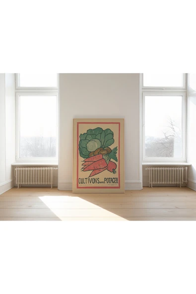 Pegziz Sebzeler Reklam Afişi Dekoratif Sanatsal Poster 50x70cm. ürün görseli 1