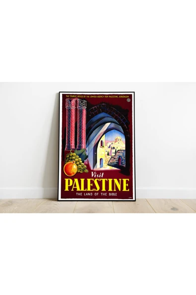 Pegziz Filistin Vintage Sanatsal Poster 40x50cm. ürün görseli 1