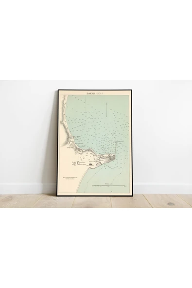 Pegziz Senegal Dakar Eski Şehir Haritası Sanatsal Duvar Dekorasyon Poster 60x90cm. ürün görseli 1