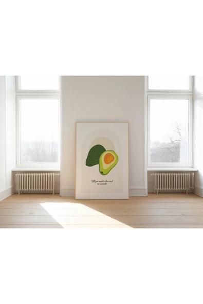 Pegziz Tropikal Avokado Sanatsal Poster 50x70 Cm ürün görseli 1