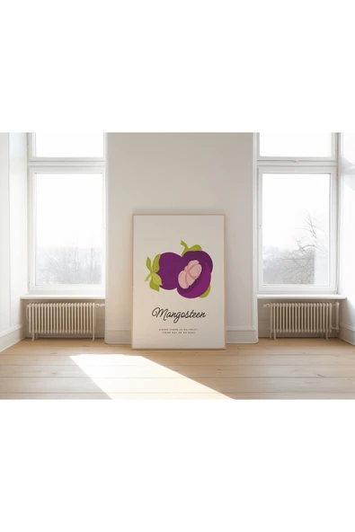 Pegziz Tropikal Mangostan Meyvesi Santsal Poster 50x70 Cm ürün görseli 1