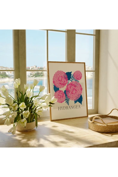 Pegziz Sanatsal Çiçek Duvar Dekor Posteri 60x90cm. ürün görseli 1