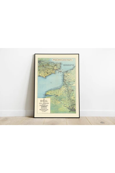 Pegziz Londra-paris Haritası Sanatsal Duvar Dekorasyon Poster 60x90cm. ürün görseli 1