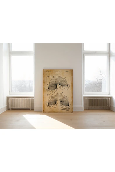 Pegziz Dekoratif Sanatsal Spiral Oyuncak Patent Posteri 50x70cm. ürün görseli 1