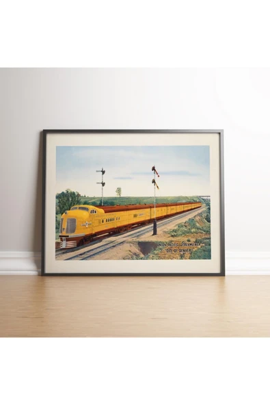 Pegziz Denver Vintage Sanatsal Poster 60x90cm. ürün görseli 1
