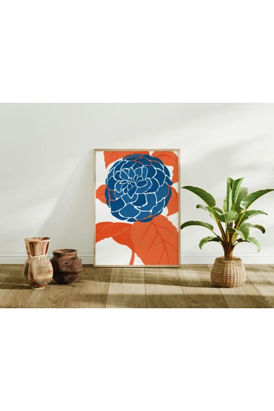 Pegziz Sanatsal Çiçek Duvar Dekor Posteri 60x90cm. ürün görseli 1