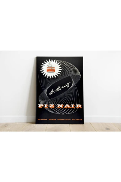 Pegziz Isviçre Vintage Sanatsal Poster 50x70cm. ürün görseli 1
