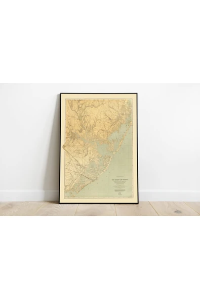 Pegziz New Jersey Egg Harbor 1888 Haritası Sanatsal Duvar Dekorasyon Poster 60x90cm. ürün görseli 1