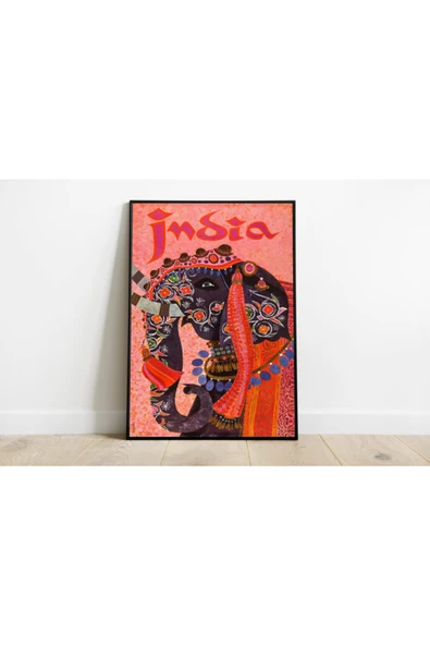 Pegziz Hindistan Tanıtım Reklam Afişi Sanatsal Duvar Dekorasyon Poster 60x90cm. ürün görseli 1