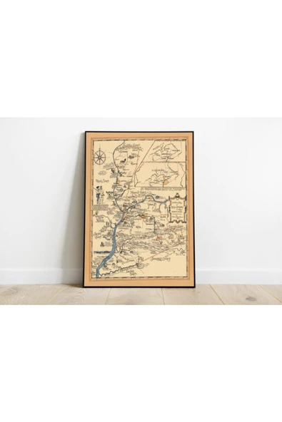 Pegziz Pensilvanya 1932 Haritası Sanatsal Duvar Dekorasyon Poster 60x90cm. ürün görseli 1