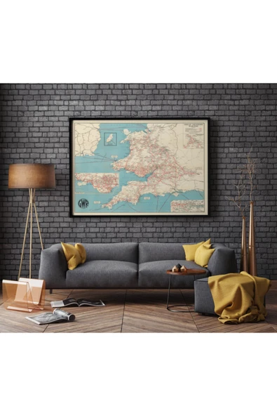 Pegziz Galler 190 Ülke Haritası Sanatsal Duvar Dekorasyon Poster 60x90cm. ürün görseli 1