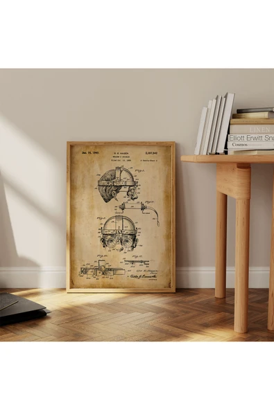 Pegziz Dekoratif Sanatsal Kaynak Gözlüğü Patent Posteri 50x70cm. ürün görseli 1
