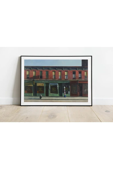 Pegziz Edward Hoppers Sanatsal Duvar Dekorasyon Poster 60x90cm. ürün görseli 1