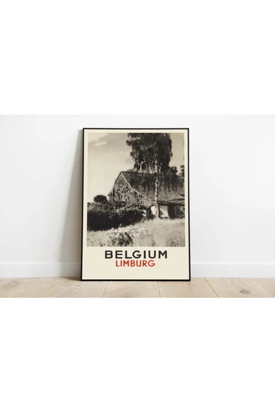 Pegziz Belçika Vintage Sanatsal Poster 40x50cm. ürün görseli 1