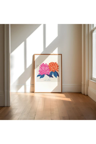 Pegziz Sanatsal Çiçek Duvar Dekor Posteri 60x90cm. ürün görseli 1