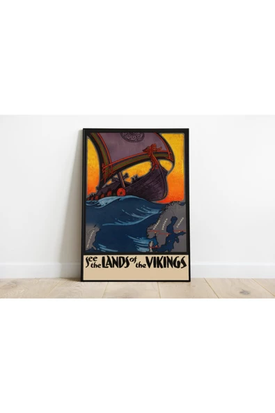 Pegziz Iskandinavya Vintage Sanatsal Poster 50x70cm. ürün görseli 1