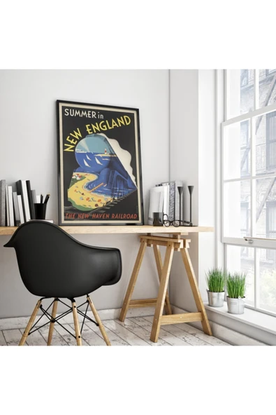Pegziz Amerika Vintage Sanatsal Poster 60x90cm. ürün görseli 1