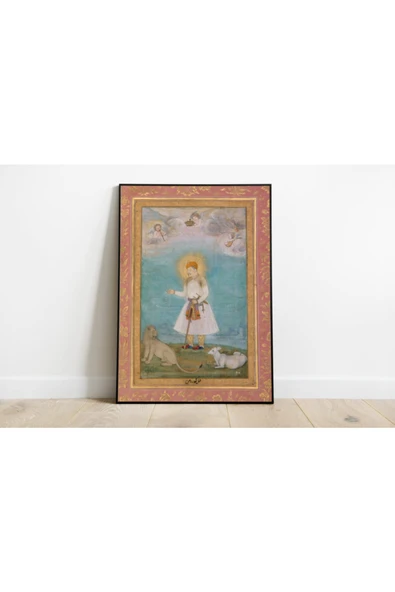 Pegziz Şah Cihan Minyatür Çizim Sanatı Dekoratif Poster 60x90cm. ürün görseli 1