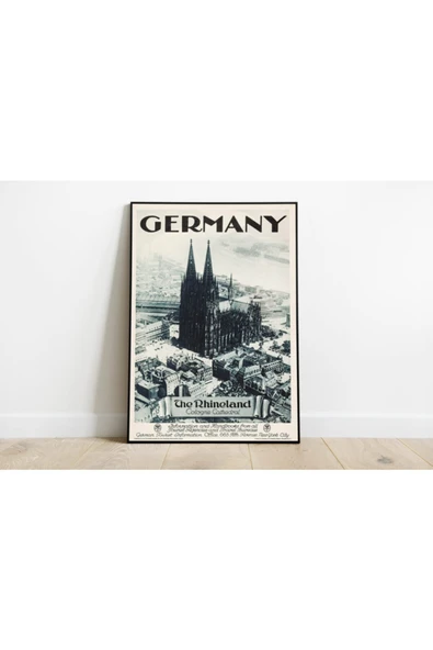 Pegziz Almanya Vintage Sanatsal Poster 50x70cm. ürün görseli 1