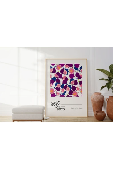 Pegziz İncir Meyvesi Sanatsal Poster 50x70 cm ürün görseli 1